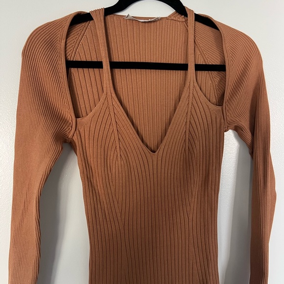 JONATHAN SIMKHAI Esperanza Rib Cut-Out Midi Dress - Picture 7 of 10